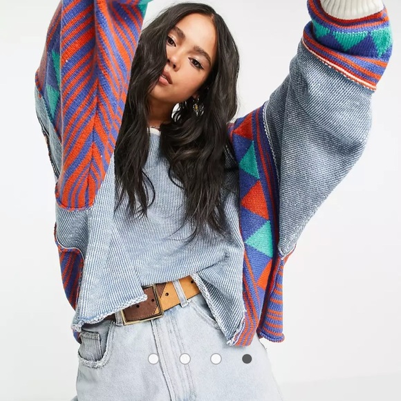 Free People Sweaters - COPY - Free People Love Triangle Contrast Sweater. NWT